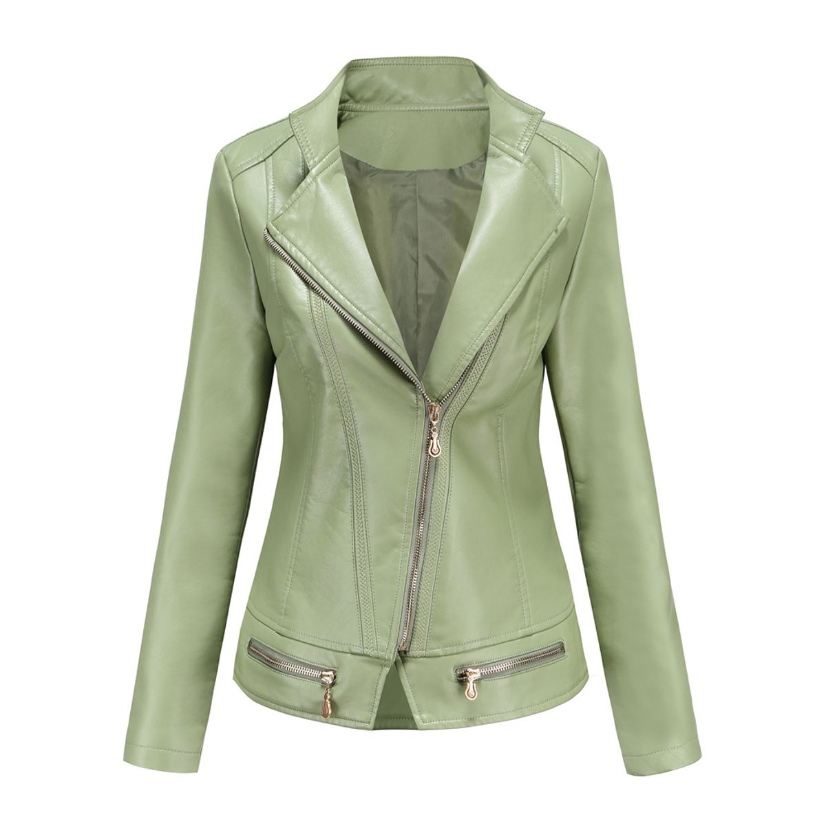 GIOIO - Chaqueta Mujer Piel Ligera Primavera Otoño Moda