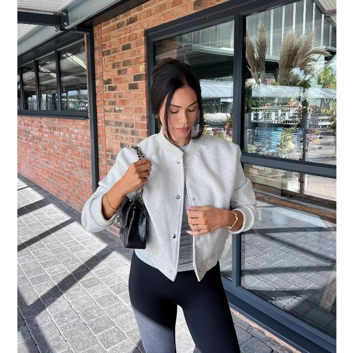 GIOIO - Abrigo Mujer Béisbol Holgado Casual Diario Moda