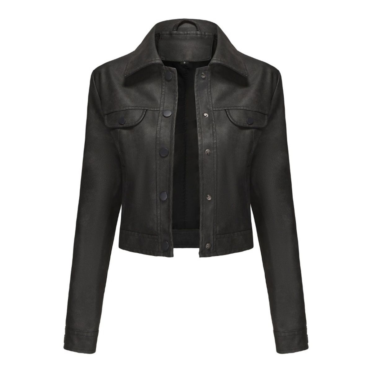 GIOIO - Chaqueta Mujer PU Ligera Múltiples Bolsillos Casual