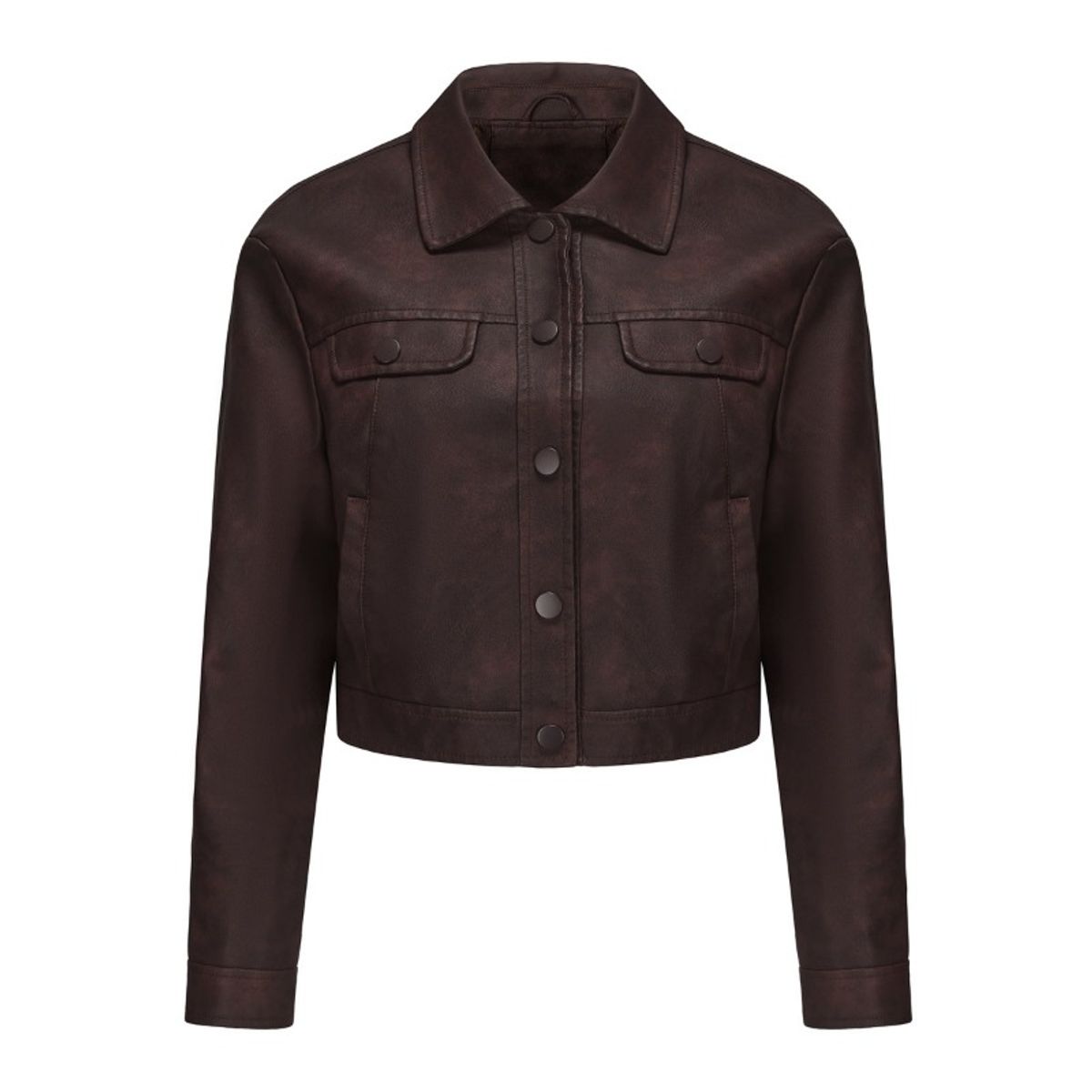 GIOIO - Chaqueta Mujer PU Ligera Múltiples Bolsillos Casual