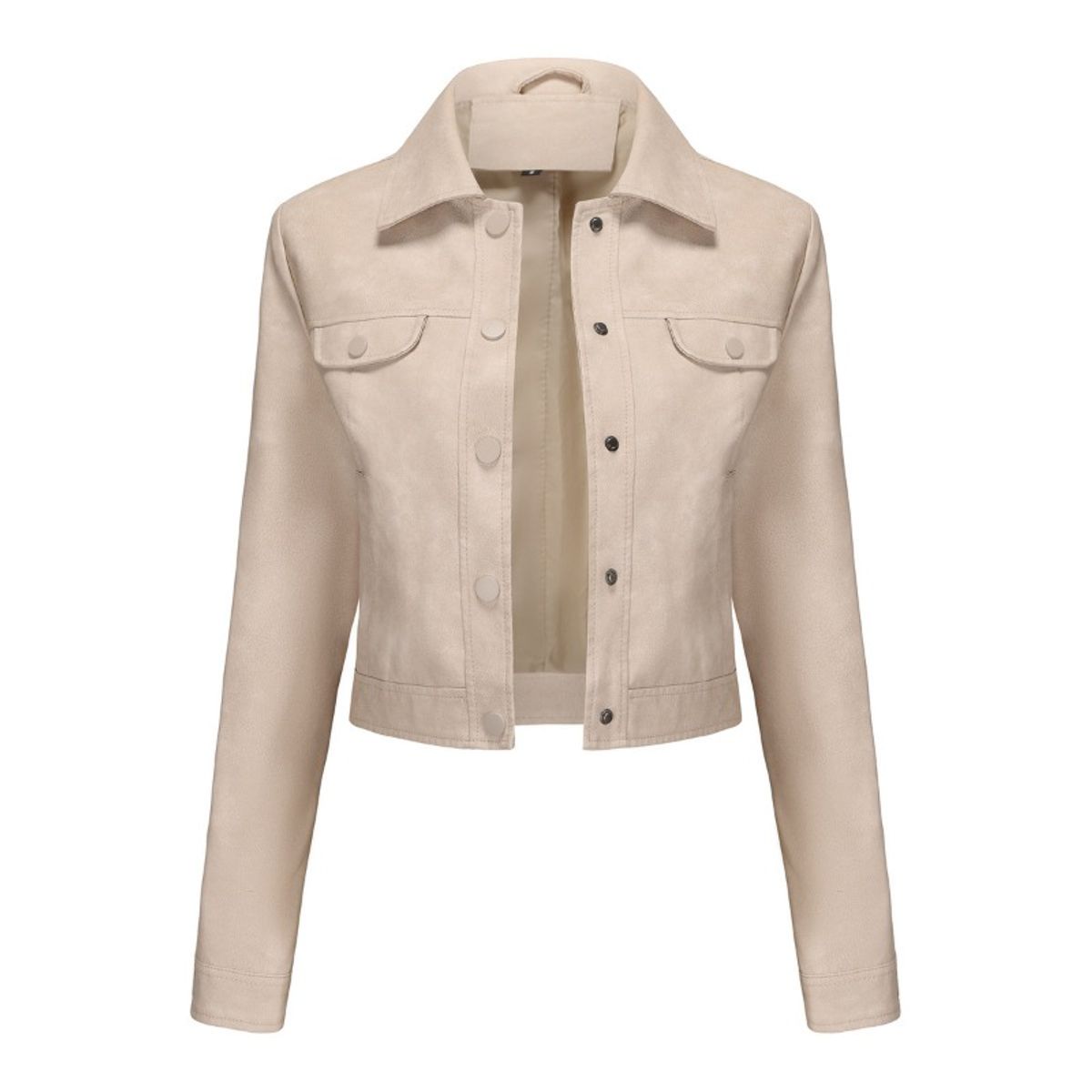 GIOIO - Chaqueta Mujer PU Ligera Múltiples Bolsillos Casual