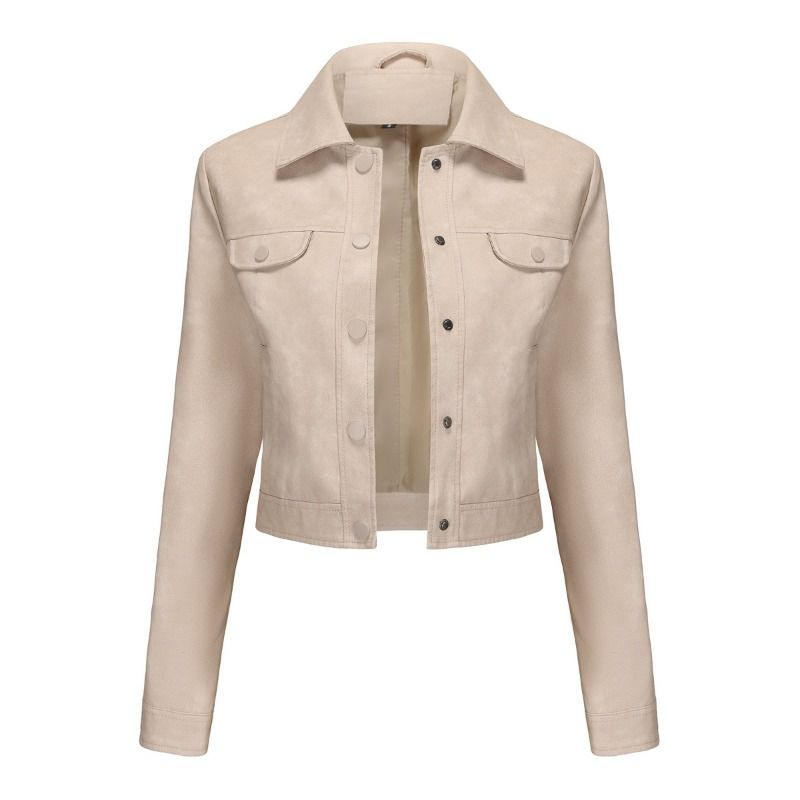 GIOIO - Chaqueta Mujer PU Ligera Múltiples Bolsillos Casual