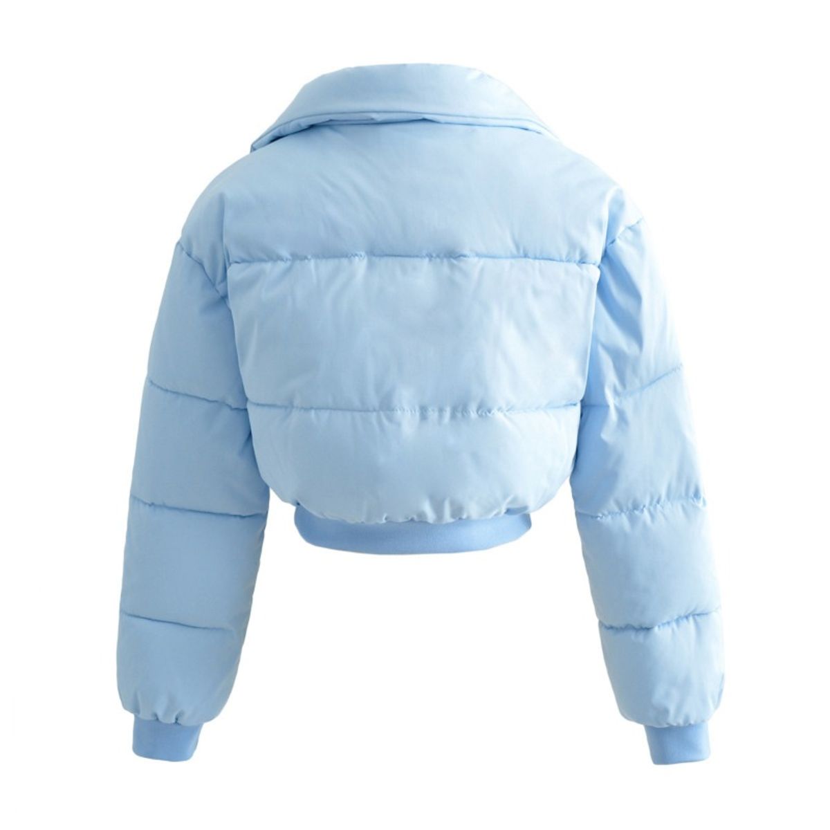 GIOIO - Chaqueta Mujer Algodón Solapa Cremallera Corta Estiliza