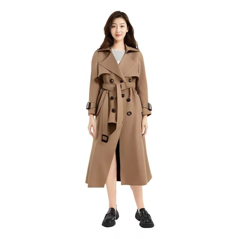 GIOIO - Gabardina Dama Abrigos Largas Elegante Chamarra Rompevientos