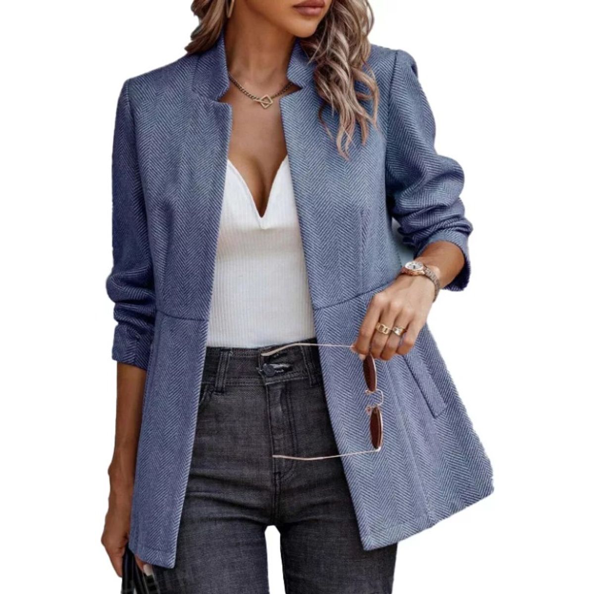GIOIO - Chaqueta De Traje Casual Slim Fino Fit Mujer Senora Blazer