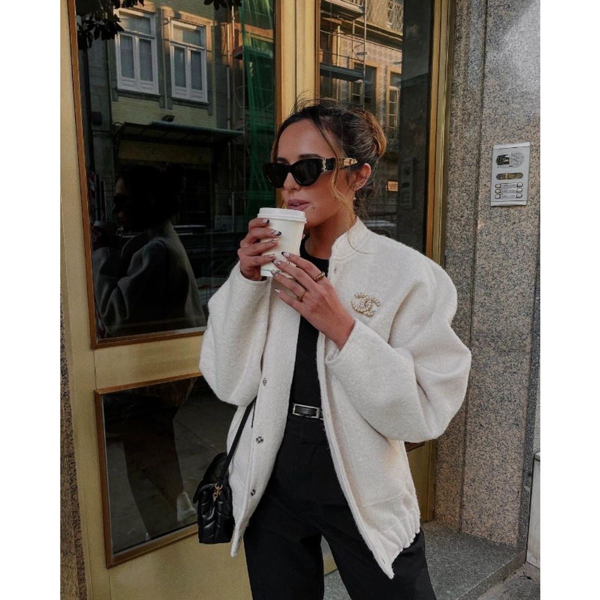 GIOIO - Chaqueta Mujer Bomber Cuello Alto Cierre Oculto Invierno