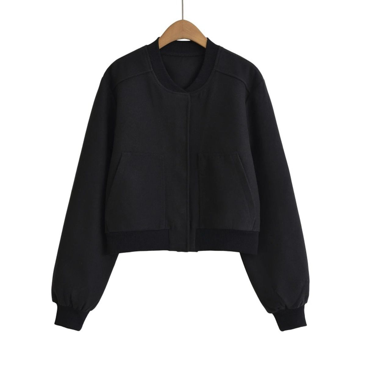 GIOIO - Chaqueta Mujer Crop PU Estilo Europeo Ajustada Nuevo