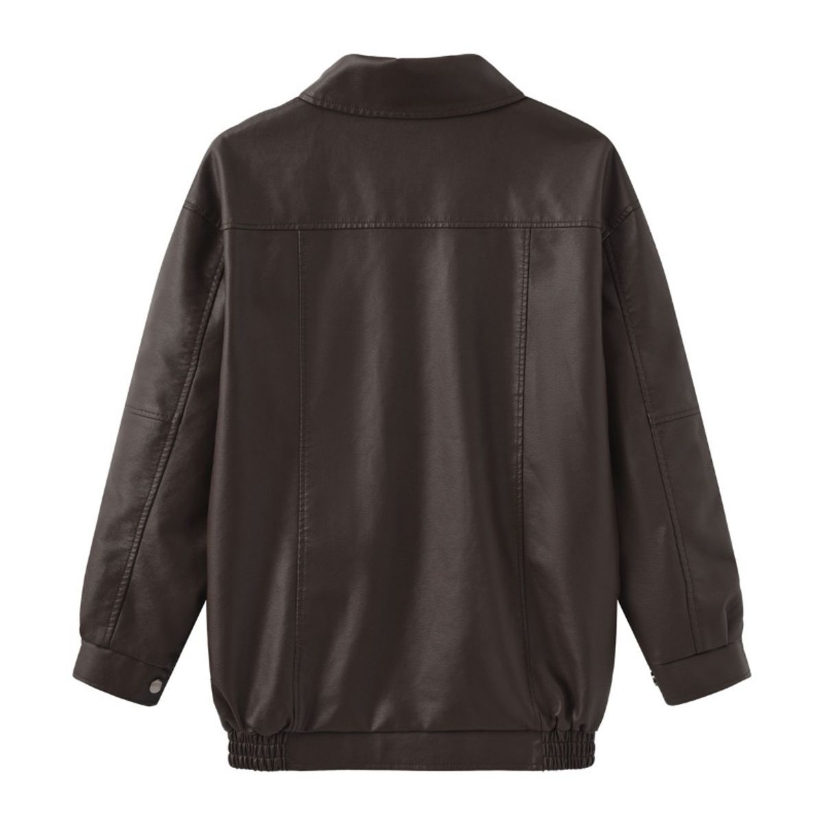 GIOIO - Chaqueta PU Mujer Oversize Primavera Otoño Manga Larga Moda