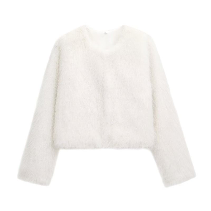 GIOIO - Chaqueta Mujer Piel Sintética Corta Invierno Ajustada