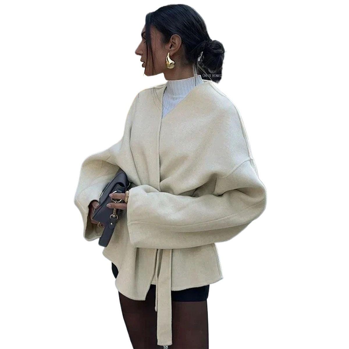 GIOIO - Chaqueta Mujer Cuello V Manga Larga Top Ventas Primavera