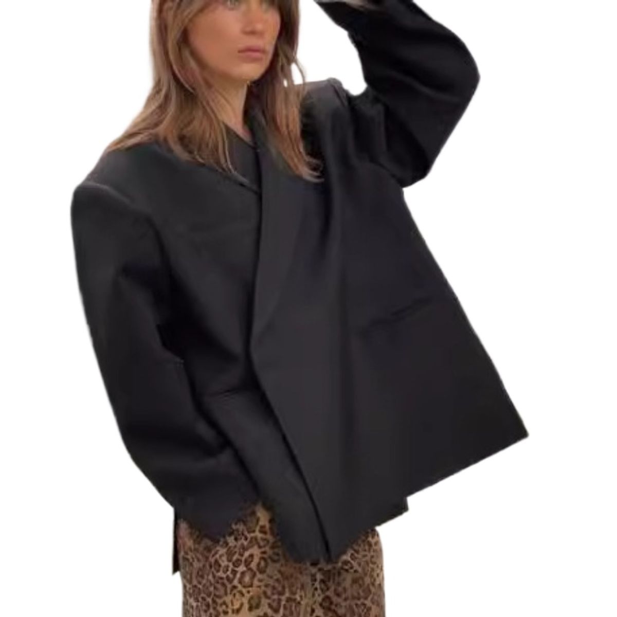 GIOIO - Blazer Mujer Solapas Botones Lateral Casual Ajustado