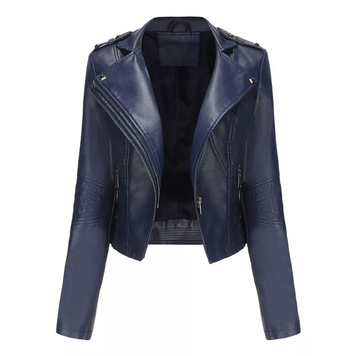 GIOIO - Chaqueta De PU Para Mujer Cazadora Cortavientos Para Moto