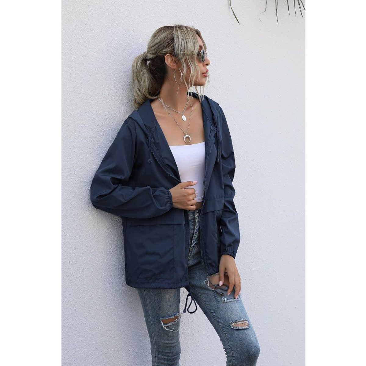 GIOIO - Sudadera Mujer Cómoda Casual Capucha Impermeable