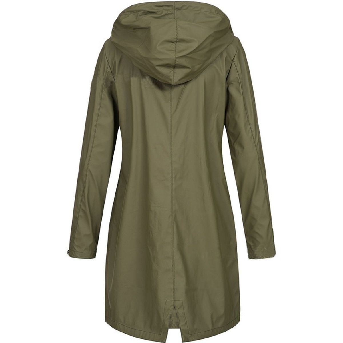 GIOIO - Chaqueta Larga De Lluvia Con Capucha Gabardina Impermeable