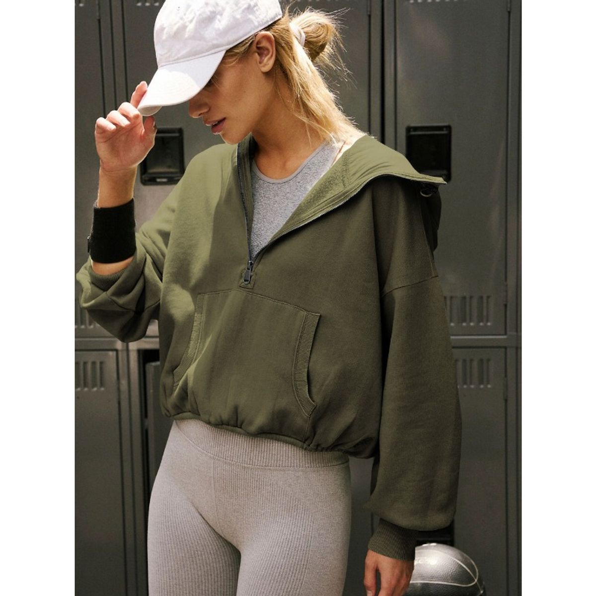 GIOIO - Chaqueta Mujer Capucha Cremallera Cordón Manga Larga Casual Deportivo