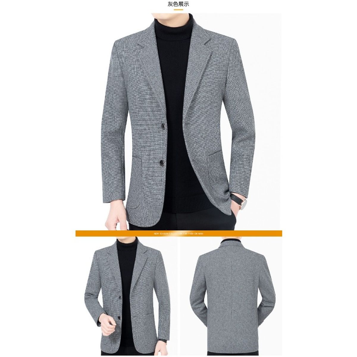 GIOIO - Chaqueta Casual De Negocios Para Hombre De Moda