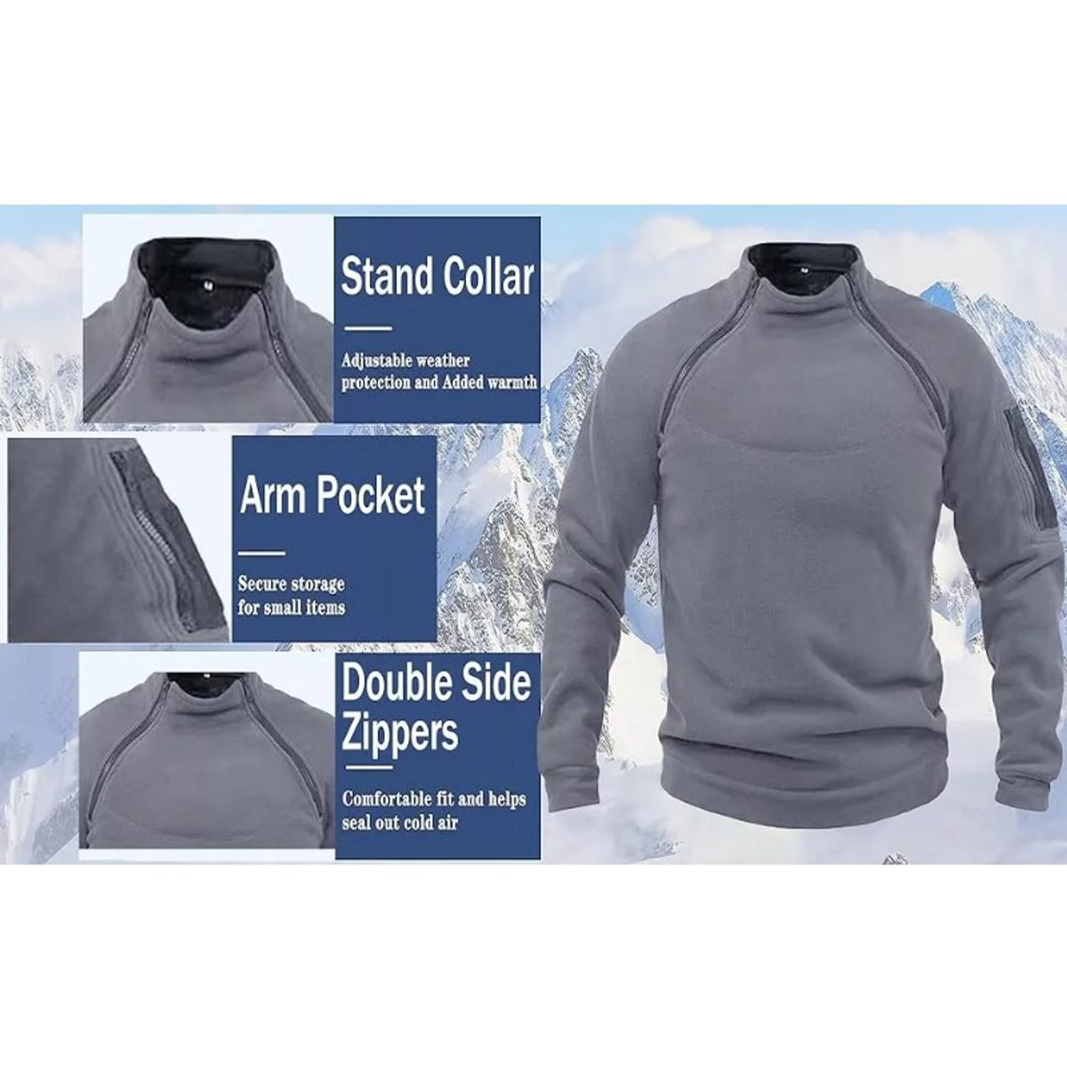 GIOIO - Suéter Táctico Cálido Para Exteriores Para Hombre