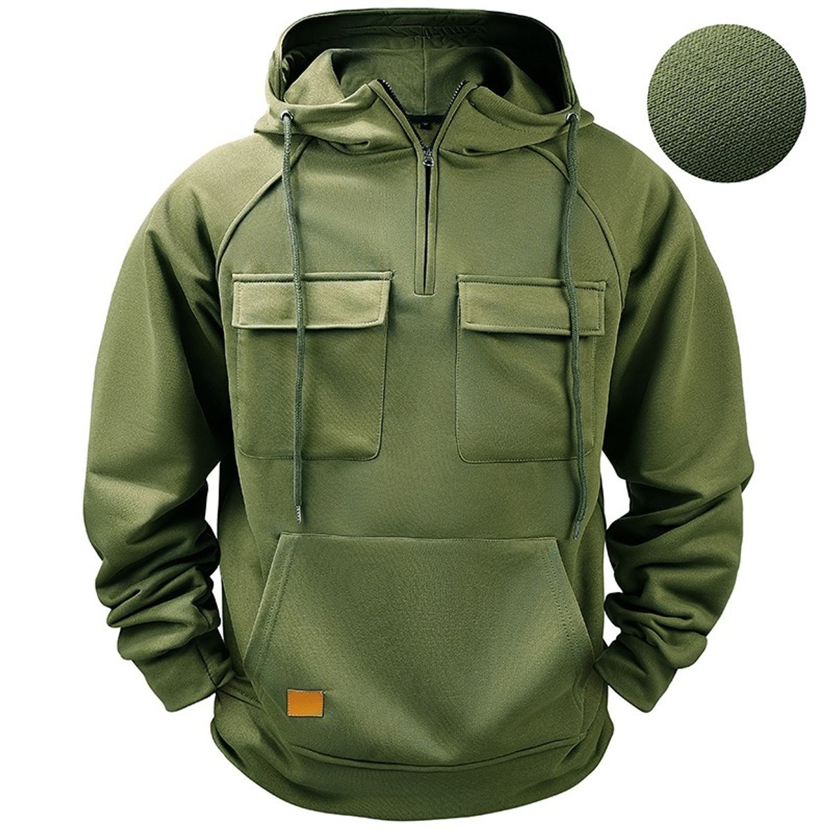 GIOIO - Sudadera Táctica Con Cremallera Y Múltiples Bolsillos Para H