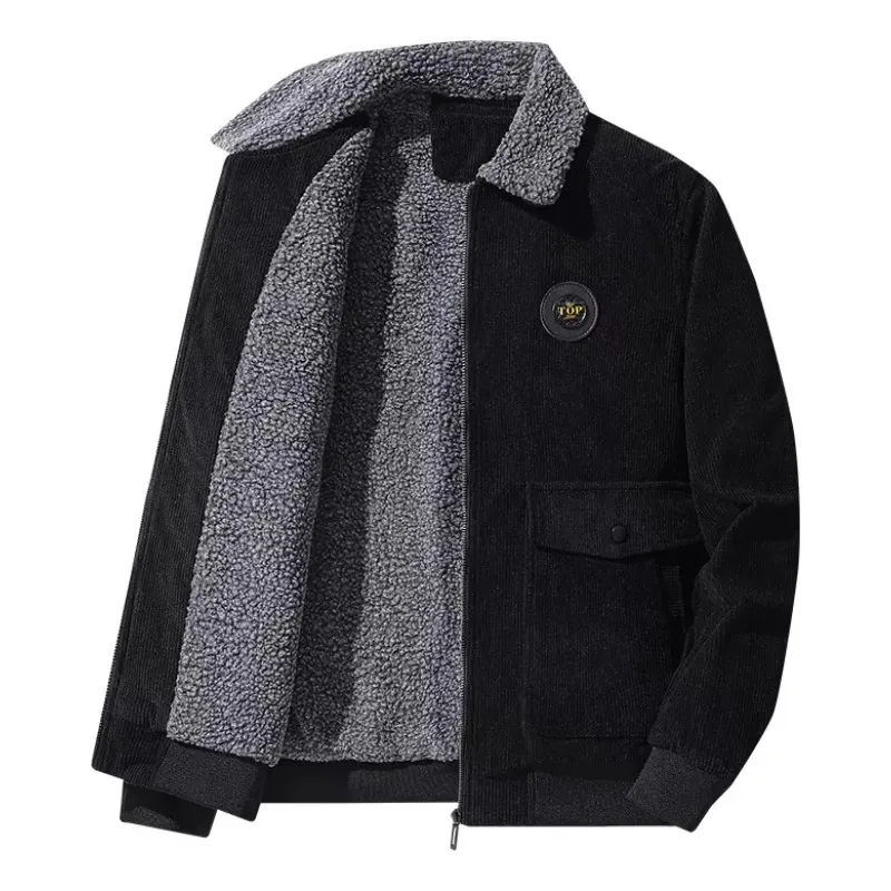 GIOIO - Chamarra De Pana Con Forro Teddy Termica Casual Moda Bomber