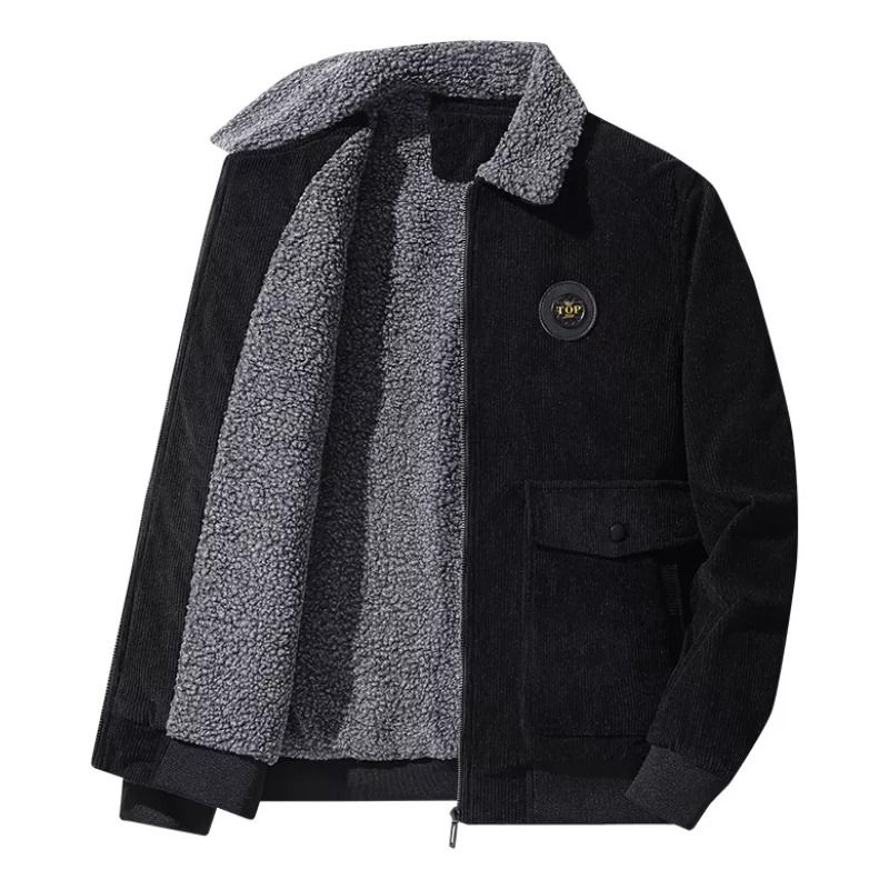 GIOIO - Chamarra De Pana Con Forro Teddy Termica Casual Moda Bomber