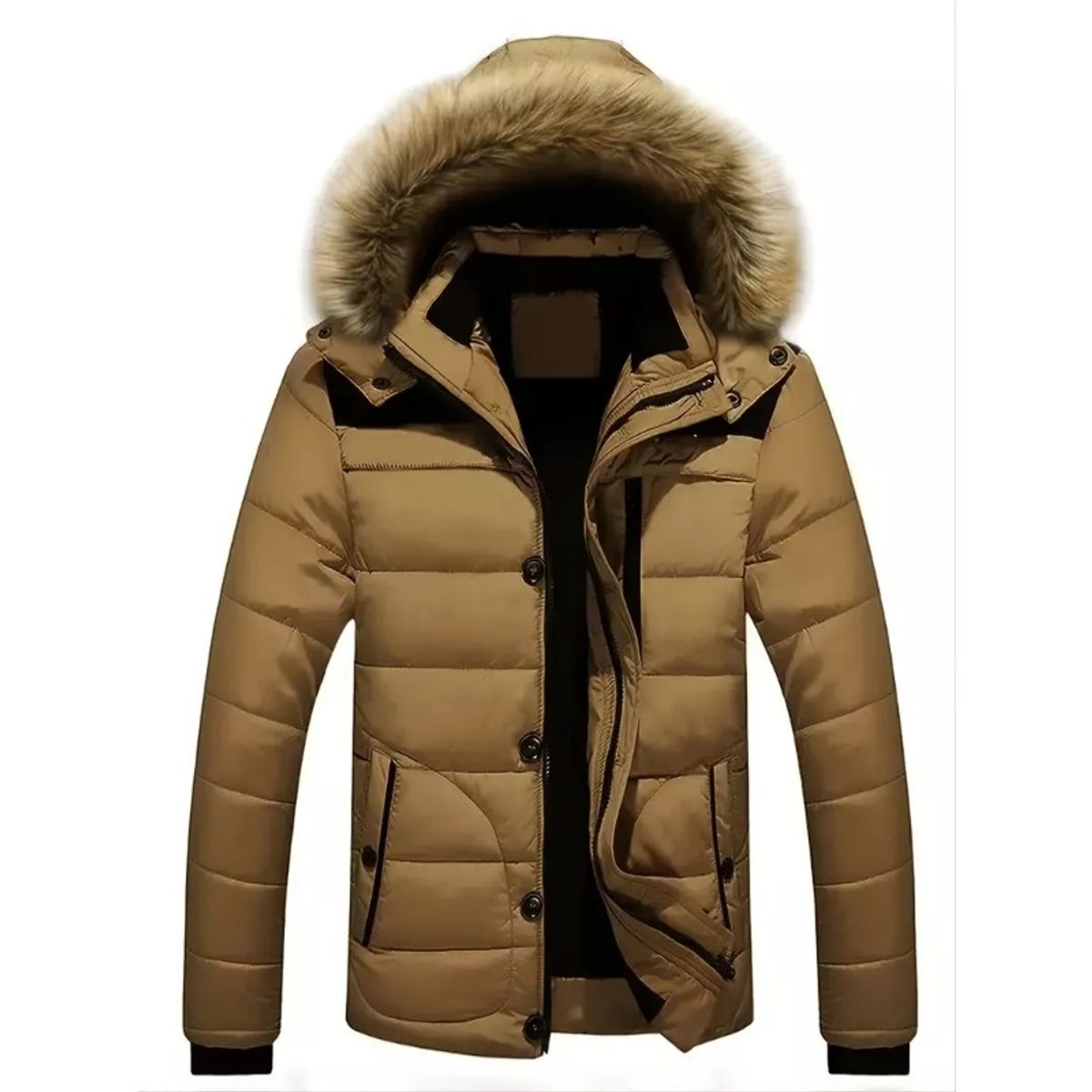 GIOIO - Chaqueta Slim Coreana De Plumón Grueso Para Hombre