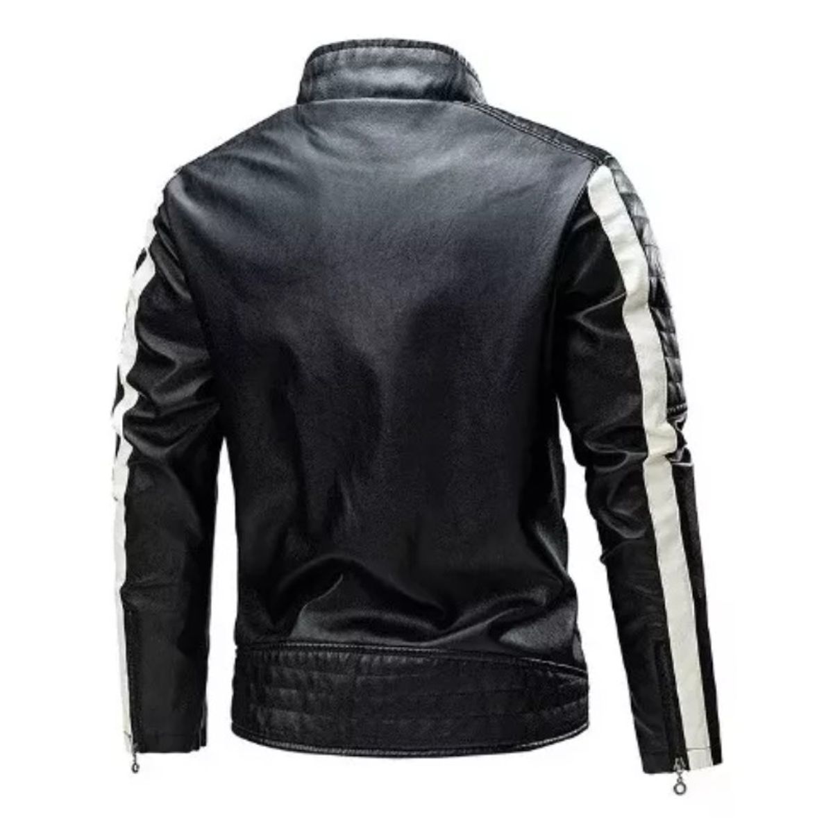 GIOIO - Chaqueta De PU Biker T60 Hombre Chaqueta De Aviador Slim