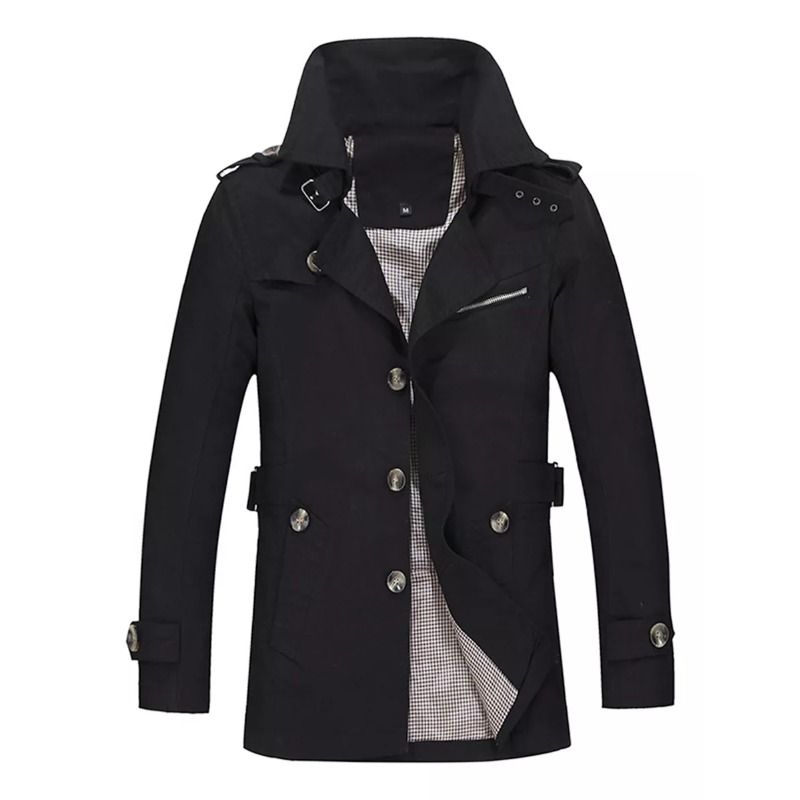 GIOIO - Gabardina De Longitud Media Ajustada Chamarras De Hombre