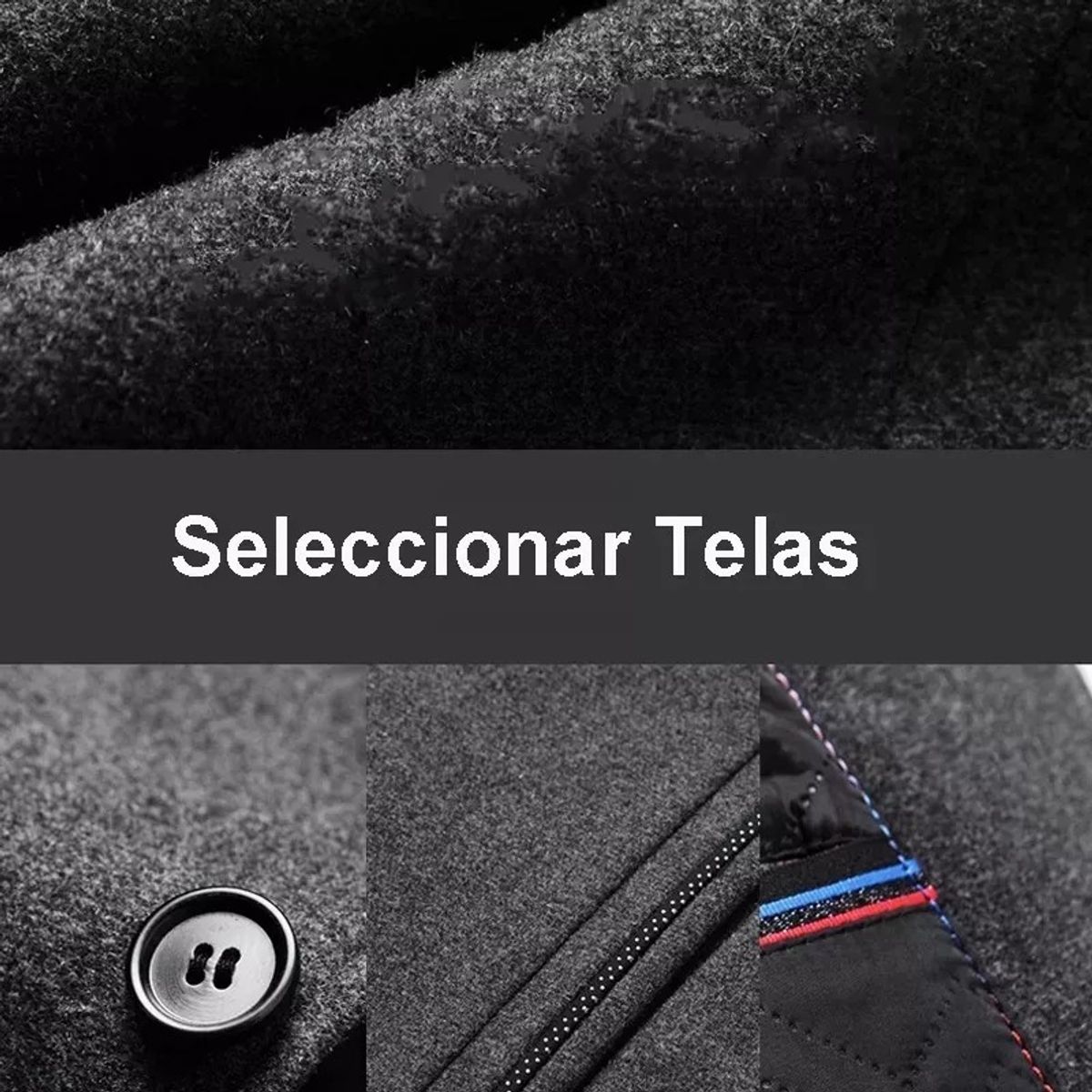 GIOIO - Chaqueta Hombre Abrigo De Lana Gabardina Termica Casual