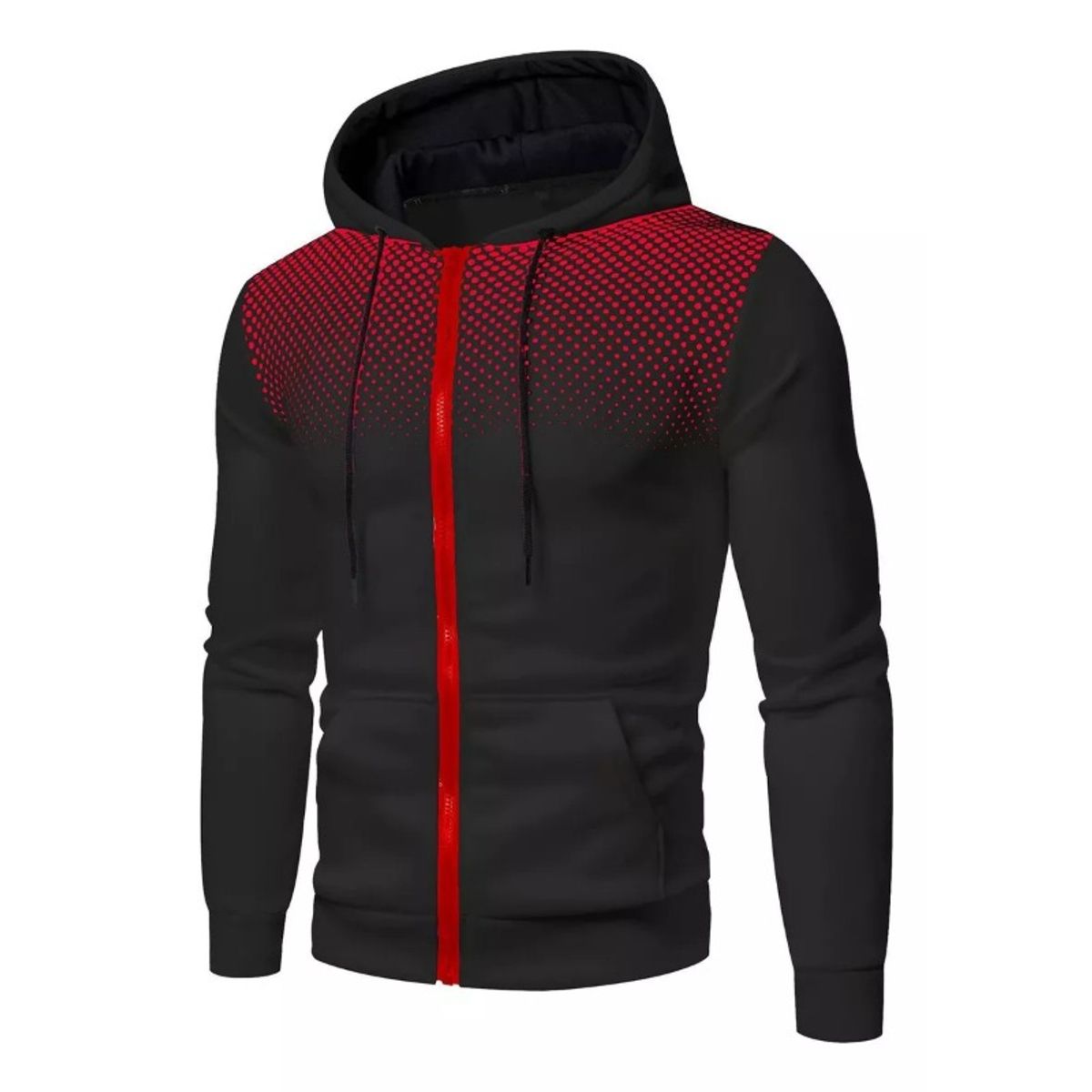 GIOIO - Sudadera De Calidad Con Capucha Y Cierre Para Hombre