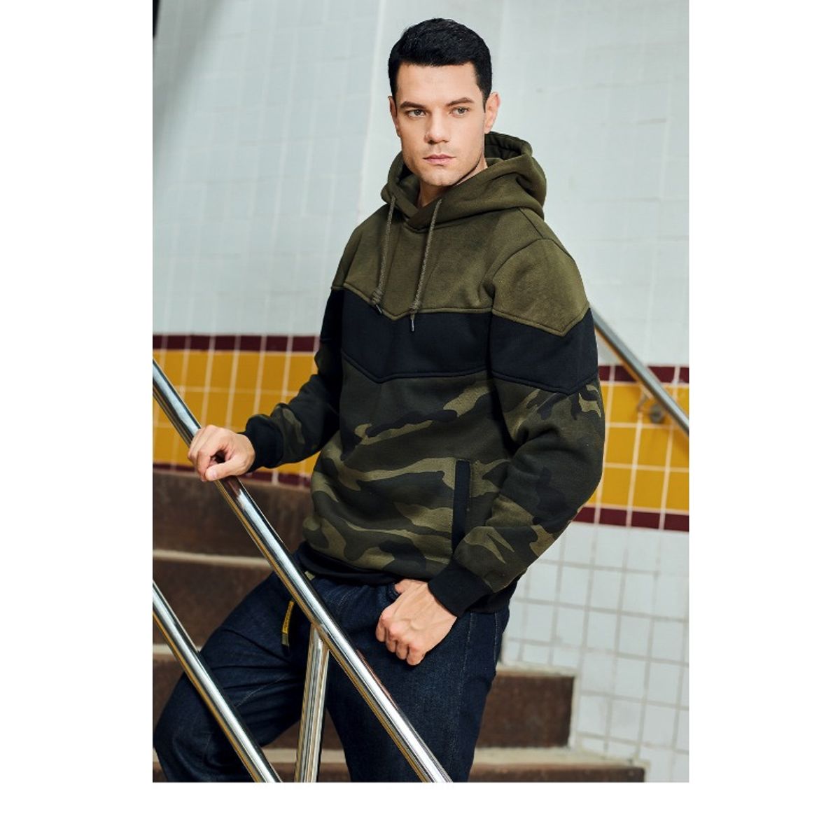 GIOIO - Sudadera Hombre Casual Moda Sudadera Con Capucha Deportiva Y