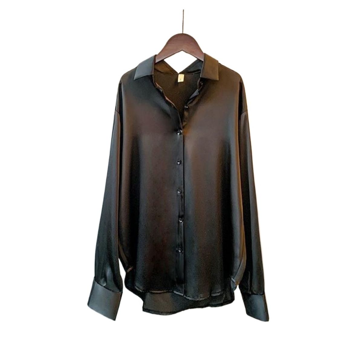 GIOIO - Camisa De Gasa Satinada Top De Seda Para Mujersuave Y Cómod