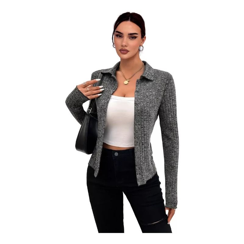 GIOIO - Suéter De Punto De Manga Larga Informal Elegante Para Mujer