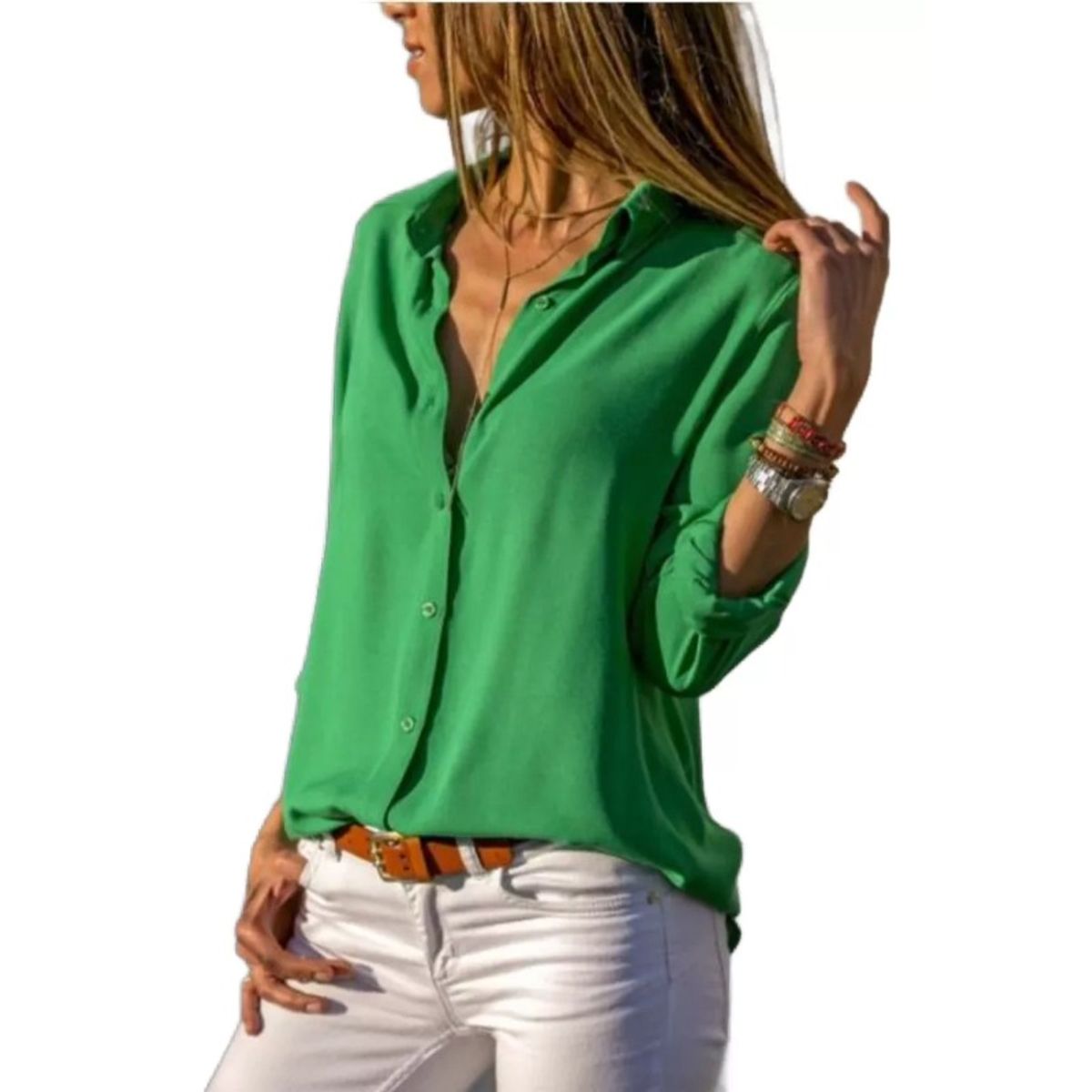 GIOIO - Blusa Moda Casual Suelto Elegante Manga Larga Para Mujer