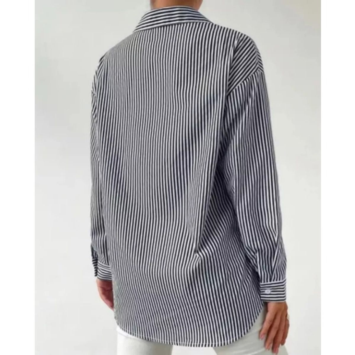 GIOIO - Camisa A Rayas Casuales Holgada De Manga Larga Para Mujer