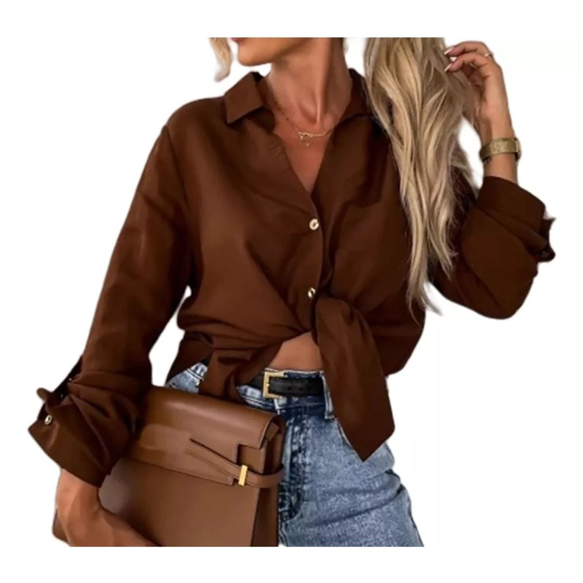 GIOIO - Camisas De Mujer Tops De Botones Sueltos Cómodos De Moda