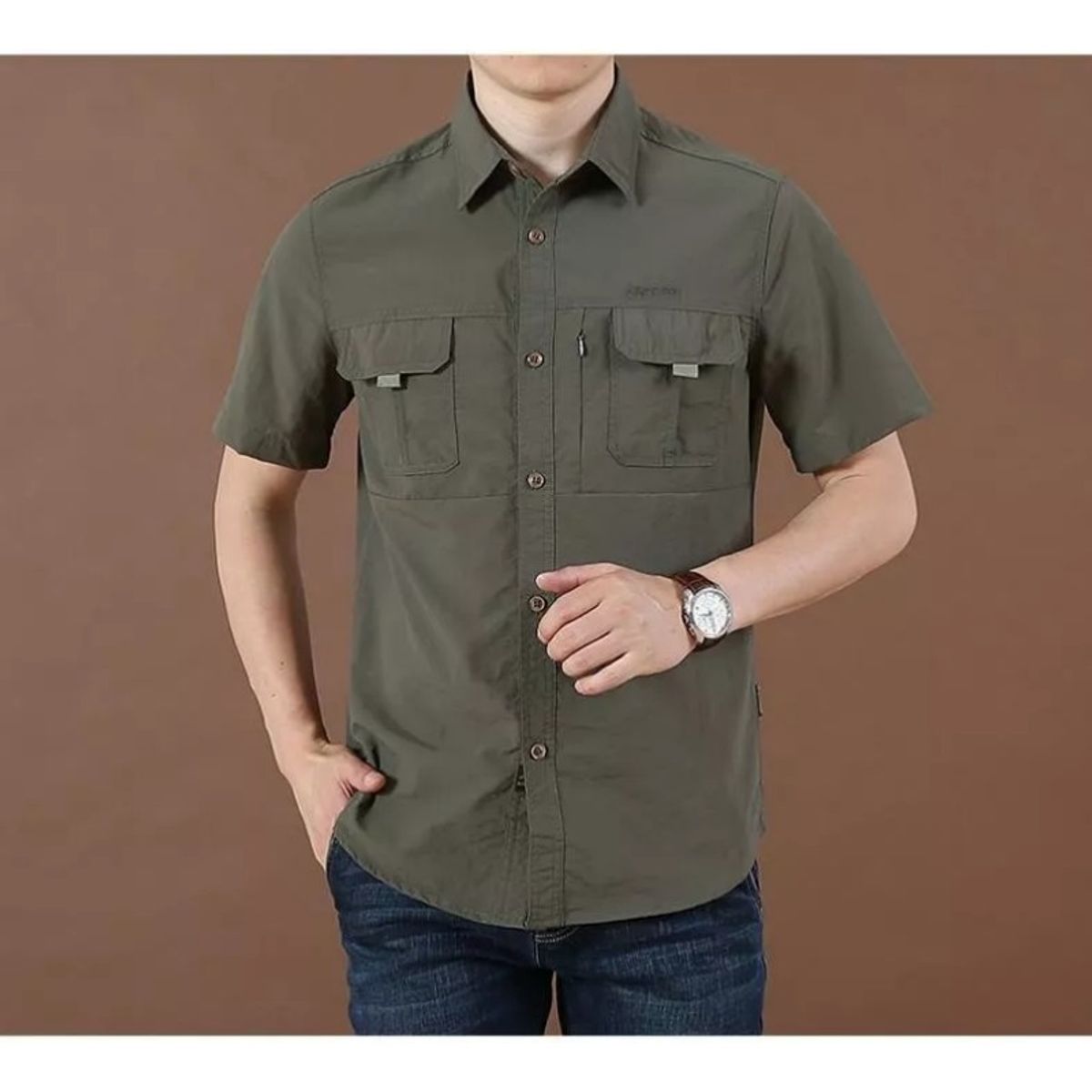 GIOIO - Camisa Táctica De Pesca De Montañismo Casual Para Hombre