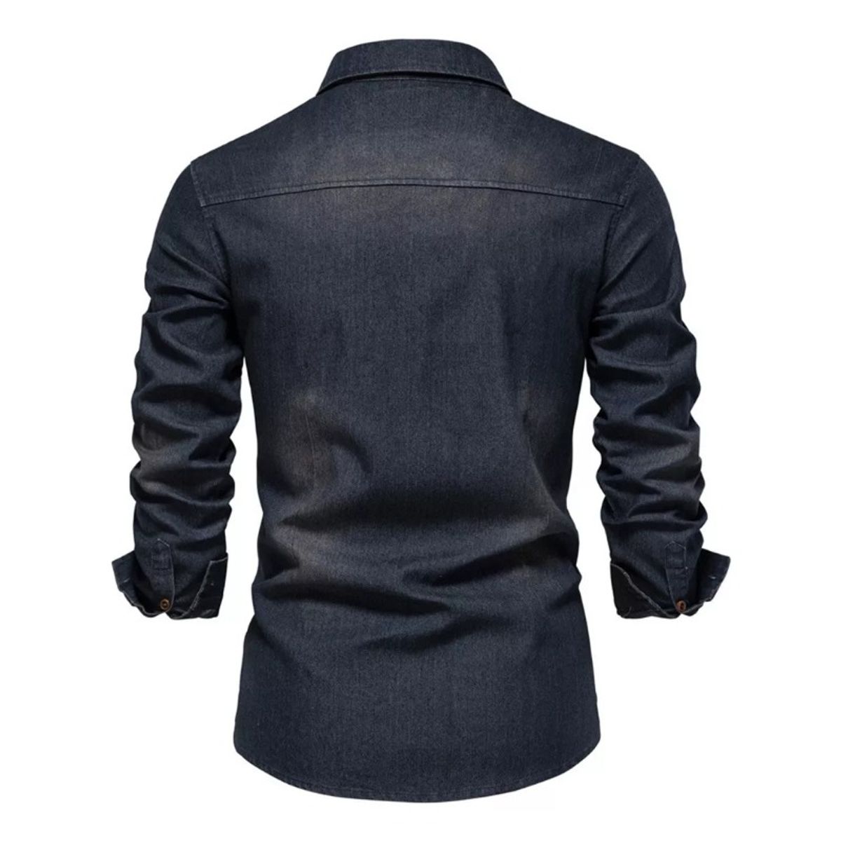 GIOIO - Camisa Casual De Mezclilla Y Manga Larga Para Hombre