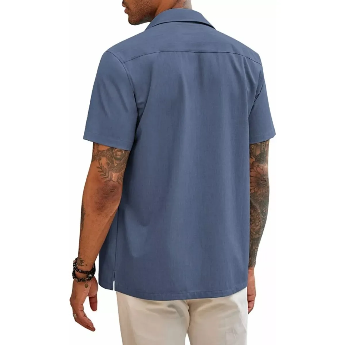 GIOIO - Camisa De Manga Corta De Playa Guayabera Cubana Para Hombre