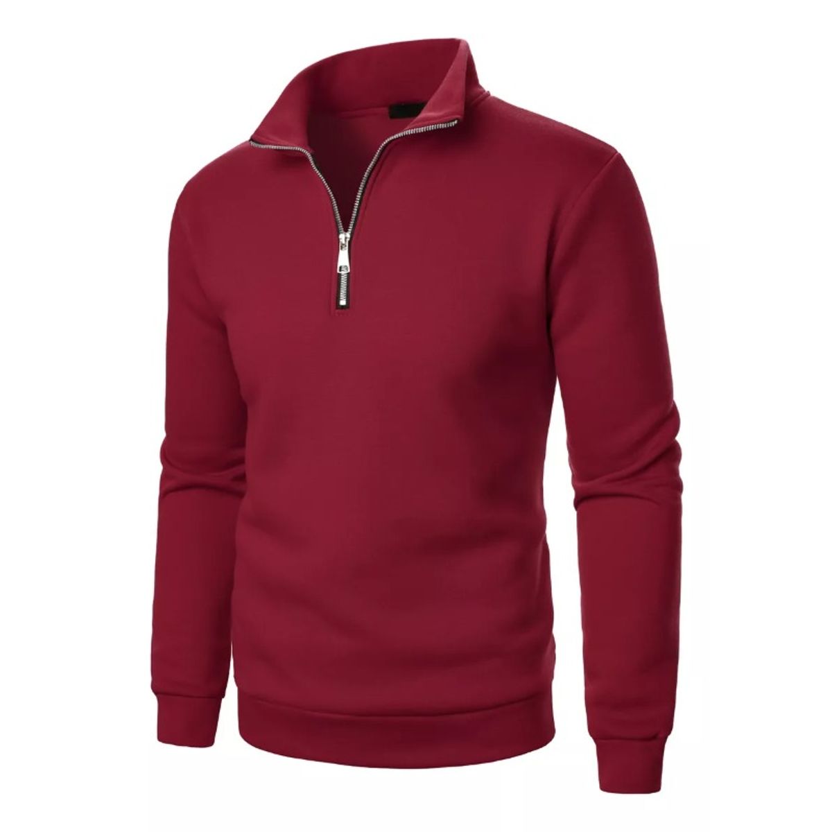 GIOIO - Camiseta Polo Informal Manga Larga Con Cremaller Para Hombre