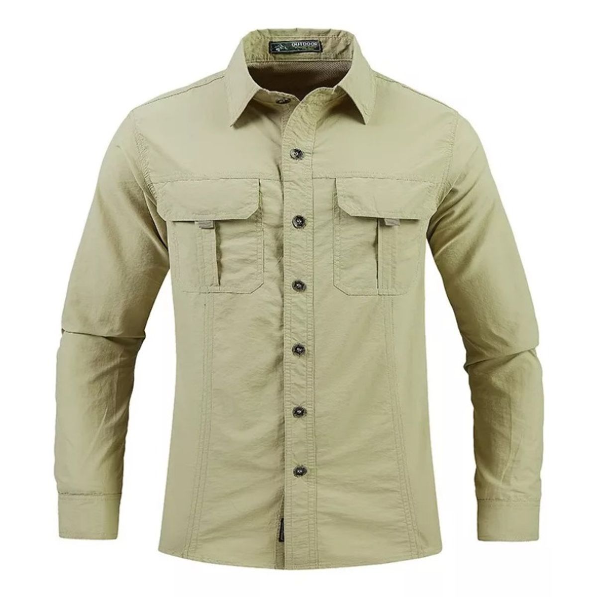 GIOIO - Camisa Manga Larga Hombre Camisa Táctica Suelta Confort