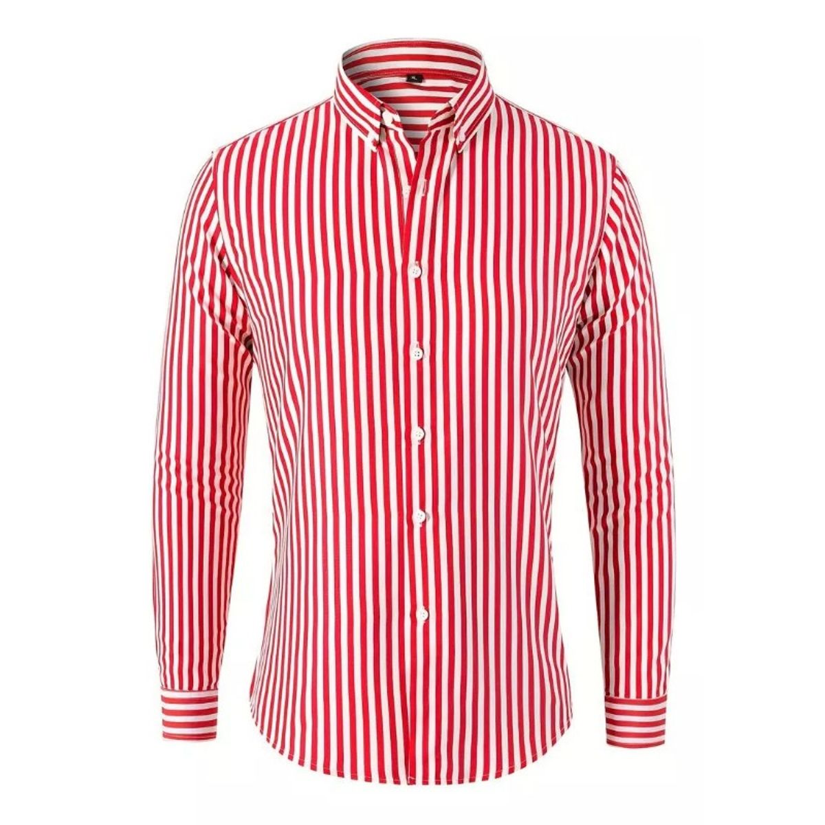 GIOIO - Camisa Manga Larga Raya Hombre Slim Fit Caballero