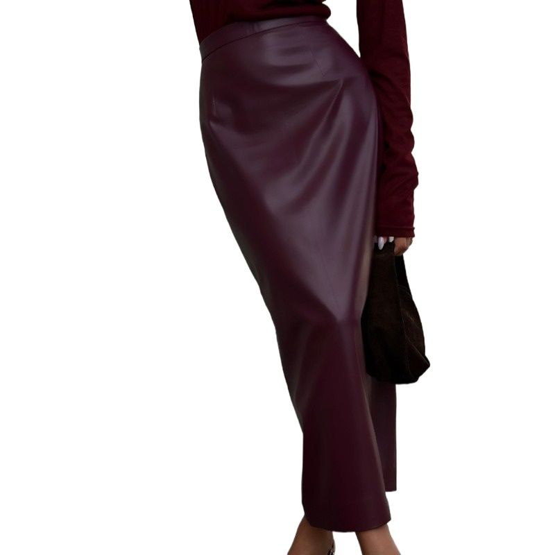 GIOIO - Falda ajustada talle alto con abertura sexy versátil