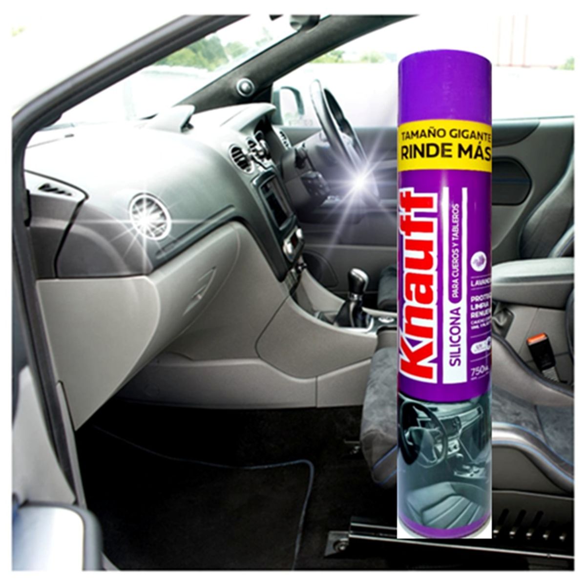 GENERICO - Silicona Aerosol Para Tableros y Cueros Lavanda 750 ML