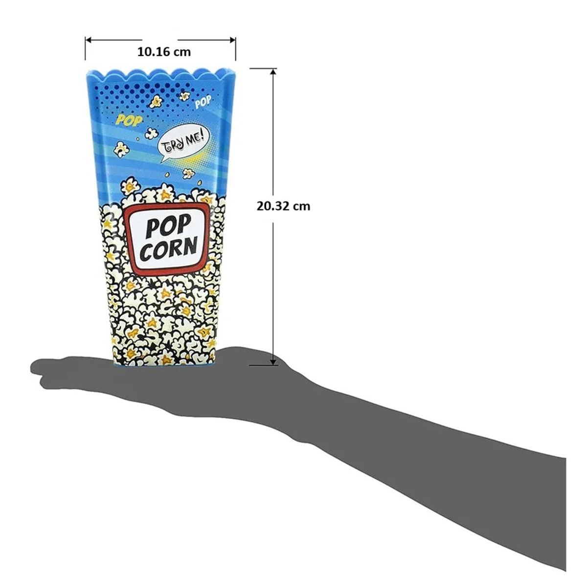 GENERICO - BALDE RECIPIENTE CONICO PARA POPCORN X 3 PIEZAS