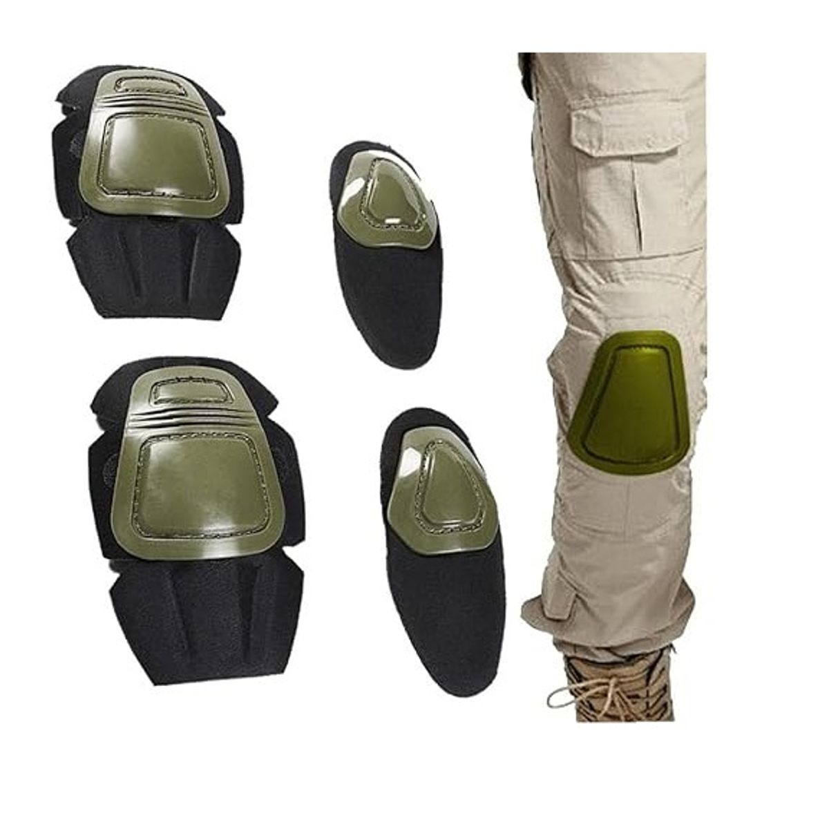 GENERICO - Rodilleras y coderas EXTRAIBLE TAC multipropósito  VERDE