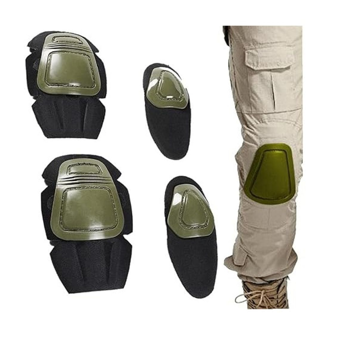 GENERICO - Rodilleras y coderas EXTRAIBLE TAC multipropósito  VERDE