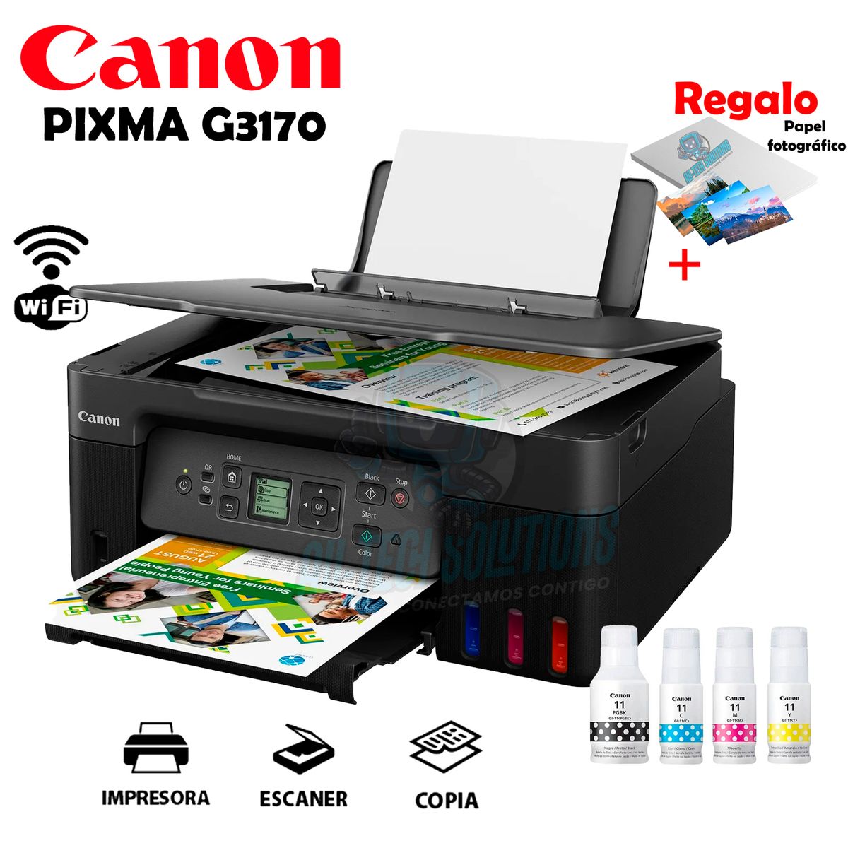 CANON - IMPRESORA MULTIFUNCIONAL CANON PIXMA G3170 WIFI