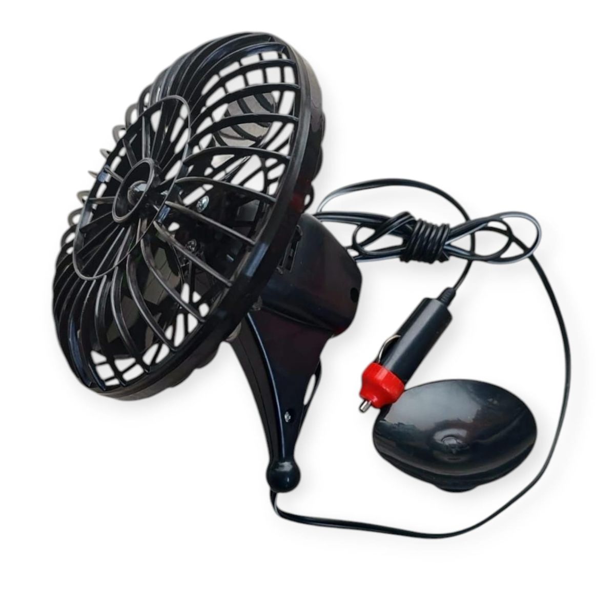 GENERICO - Ventilador Para Auto 4 pulgadas  12V con Chupón