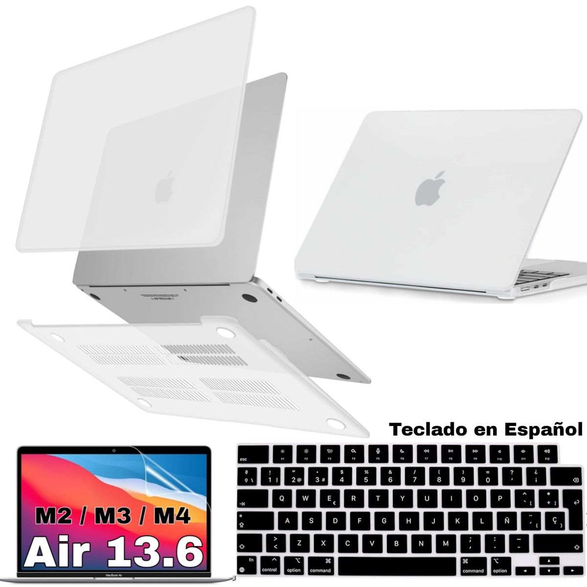 GENERICO - case + mica +cobertor teclado MacBook Air de 13,6 A3113 M4 A3240 A2681