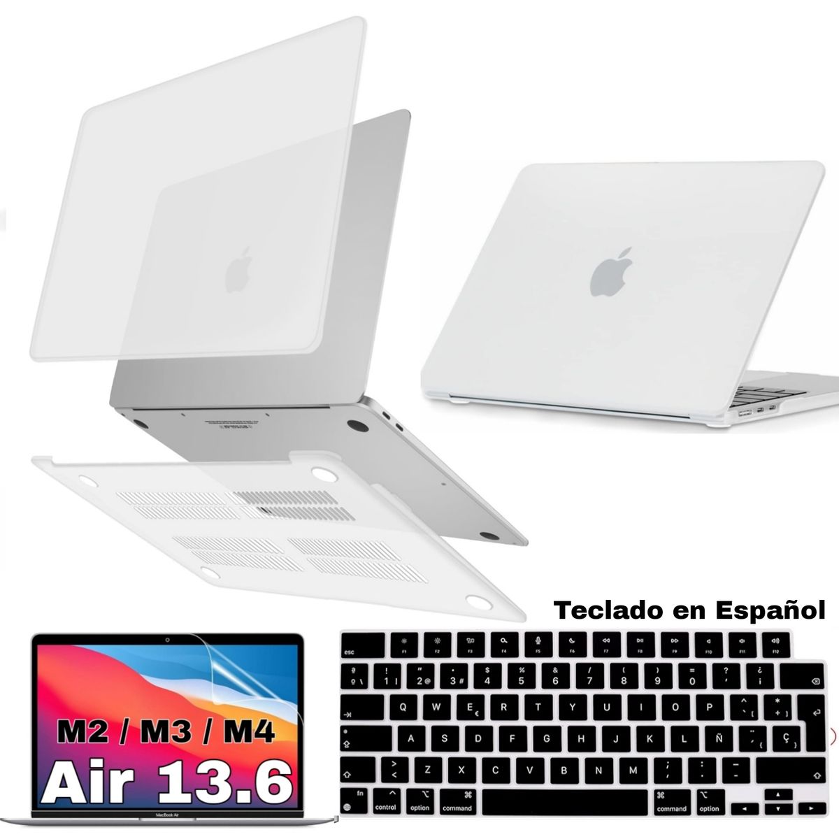 GENERICO - case + mica +cobertor teclado MacBook Air de 13,6 A3113 M4 A3240 A2681